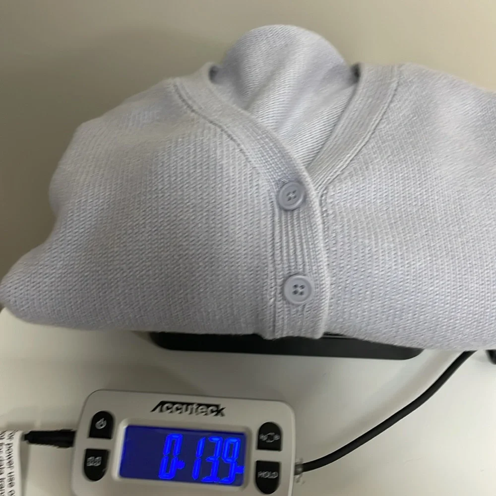 BRANDY MELVILLE Light Lilac Cropped Knit Cardigan Sweater Button Front Small - Picture 7 of 7